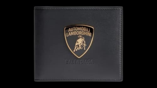 Balenciaga Automobil Lamborghini Square Folded Wallet Black