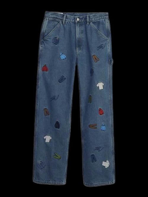 Gap Re-Issue × Sean Wotherspoon Embroidered Denim Relaxed Carpenter Jeans with Washwell Light Denim