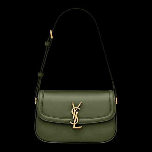 Saint Laurent Solferino Mini In Box Leather 'Olive Wood'