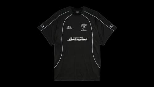 Balenciaga Automobil Lamborghini Oversized Soccer T-shirt Black