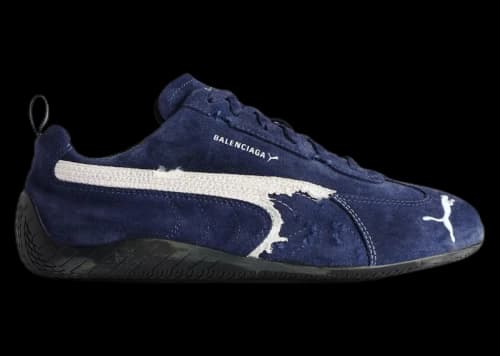Balenciaga x Puma Speedcat Suede Distressed Navy White