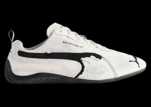 Balenciaga x Puma Speedcat Suede Distressed White Black