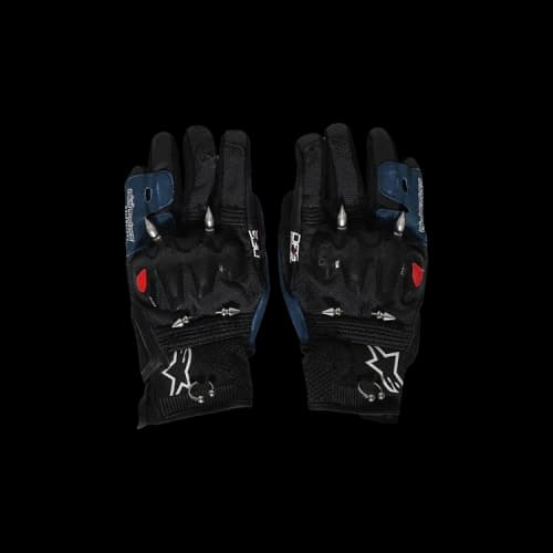 Balenciaga Alpine Star Gloves 'Black/Blue'