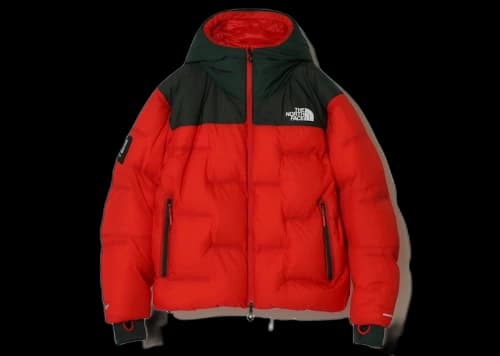 The North Face x Undercover Soukuu Cloud Down Nuptse Jacket Dark Cedar Green/High Risk Red