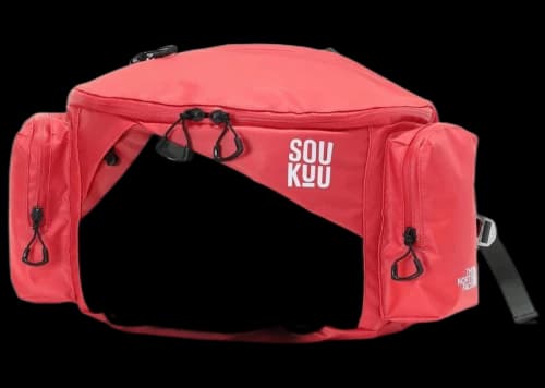 The North Face x Undercover Soukuu Bum Bag Dark Cedar Green/High Risk Red
