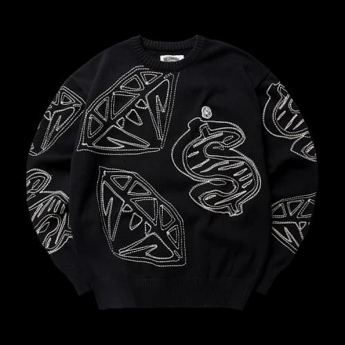Billionaire Boys Club Diamond Dollar Sweater 'Black'