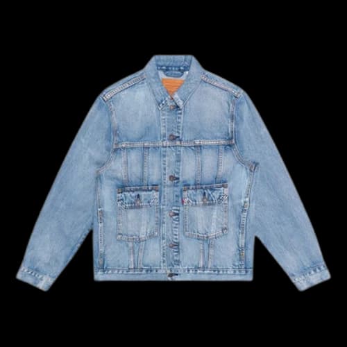 To Be Defined Levis lapel Denim Jacket Denim Blue