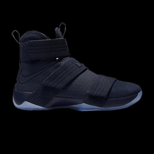 Nike Zoom Soldier 10 Slip Resistant Abrasion Resistant High top Basketball Shoes Men's Blue