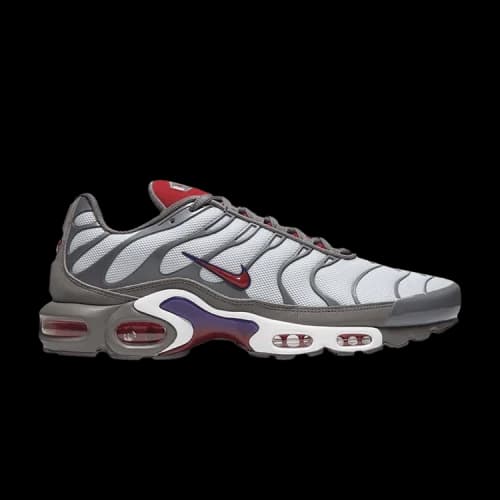 Nike Air Max Plus 'Metallic Platinum Gym Red Gunsmoke'