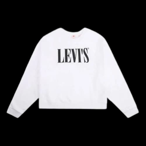 Levi's Short Casual Fleece Lined Hoodie White (Women's)
