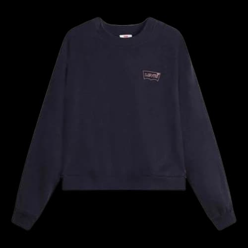 Levi's Pattern Printing Round Neck Pullover Black Hoodie (Women's)