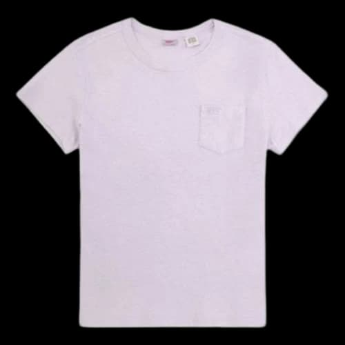 LEVI'S Levis Casual Solid Color Round Neck Short Sleeve Purple