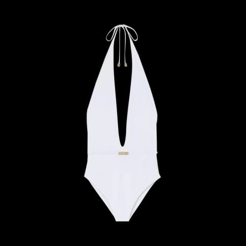 Gucci Jersey Bodysuit With Metal Tag 'White'