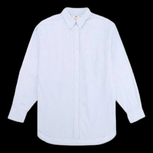 LEVI'S Levis Casual Pure Cotton Stripe Long Sleeves Light Blue Shirt