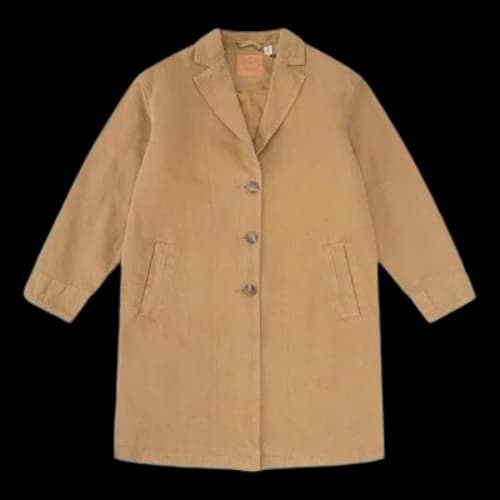 LEVI'S Levis lapel mid-length Button Jacket Brown Yellow