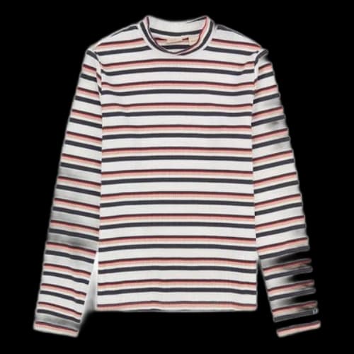 LEVI'S Levis Half Turtleneck Stripe Design Long Sleeves Multicolor Stripe T-Shirt