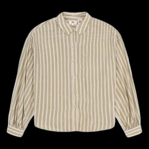 To Be Defined Levis Lapel Sleeve Stripe Long Sleeves Yellow Stripe Shirt