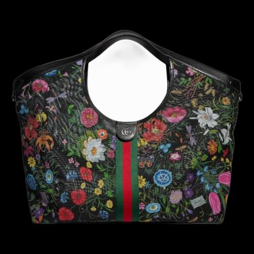 Gucci Giglio Flora Large Tote Bag 'Black Multicolor' (Women's)