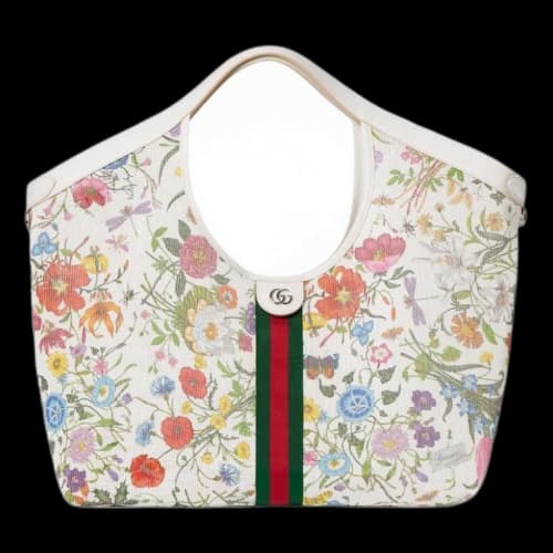 Gucci Giglio Flora Large Tote Bag 'White Multicolor' (Women's)