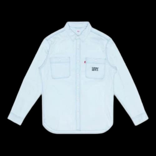 LEVI'S Levis Casual lapel Denim Long Sleeves Shirt Light Blue