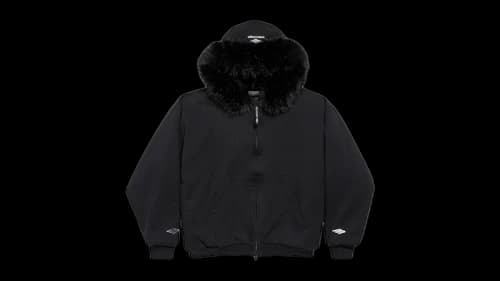 Balenciaga Women's Fluffy Zip-Up Fleece Hoodie Washed Black