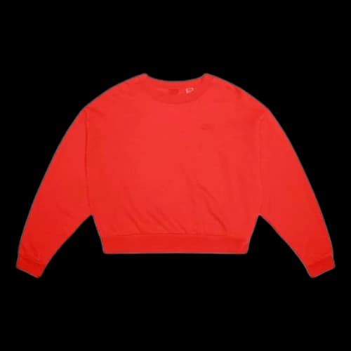 Levi's Round Neck Solid Color Long Sleeves Hoodie Red (Women's)