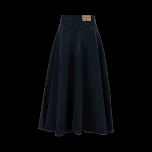 Balenciaga Godet Maxi Skirt 'Navy/Dirty Dark Blue'