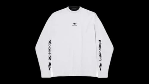 Balenciaga 3B Sports Icon Ski Crewneck White/Black