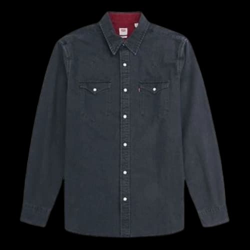 LEVI'S Levis Lapel Collar Denim Long Sleeve Shirt Men s Black