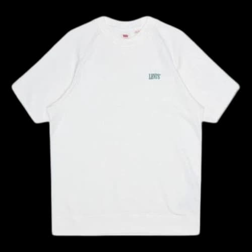 LEVI'S Levis Casual Pure Cotton Pullover Round Neck Short Sleeve White