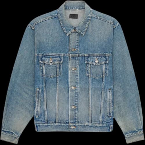 Saint Laurent Button-Up Denim Trucker Jacket