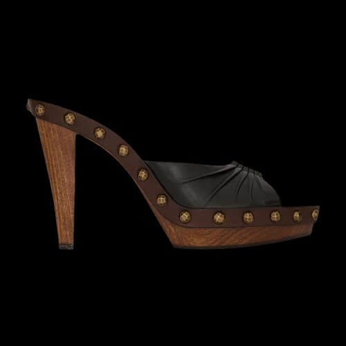 Saint Laurent Babylone Clog 'Harris Eagle Brown' (Women's)