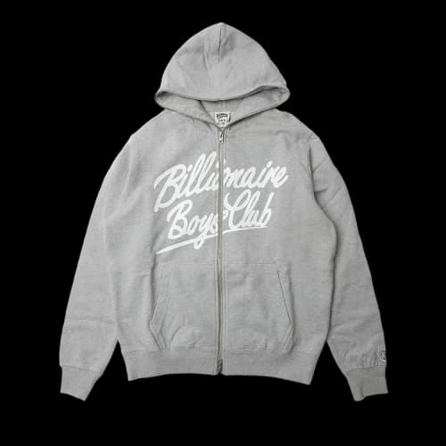 Billionaire Boys Club Script Zip Hoodie 'Heather Grey'