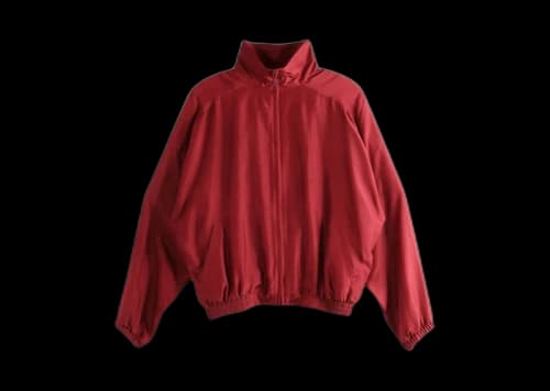 Saint Laurent Col Montant Blouson Bordeaux