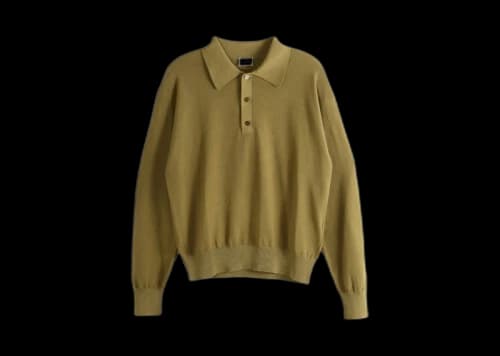 Saint Laurent Manches Longues Polo Shirt Kaki