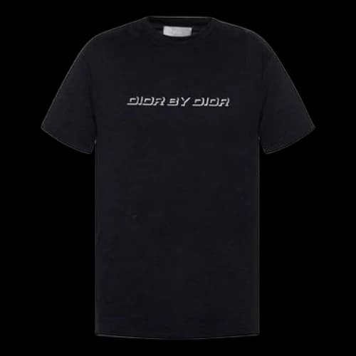 DIOR Homme Embroidered Logo Printing Short Sleeve Black
