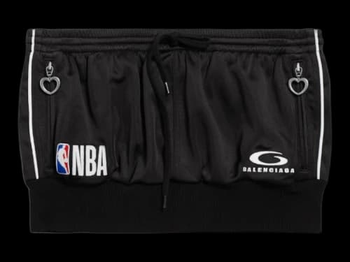 Balenciaga x NBA Women's Mini Ruffle Skirt Black