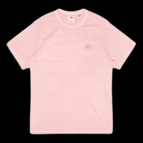 LEVI'S Levis Round Neck Alphabet Logo Short Sleeve Pink T-Shirt