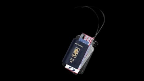 Balenciaga x NBA Passport Phone Holder Blue