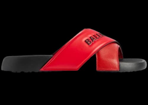 Balenciaga Sporty Pool Slide Sandal Black Red
