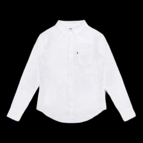 LEVI'S Levis Solid Color Long Sleeves Shirt White