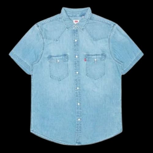 LEVI'S Levis Pocket Denim Short Sleeve Shirt Denim
