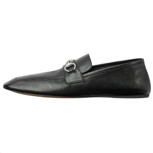 GUCCI Horsebit Ragazzo Leather Casual Leather Shoes Men's Black