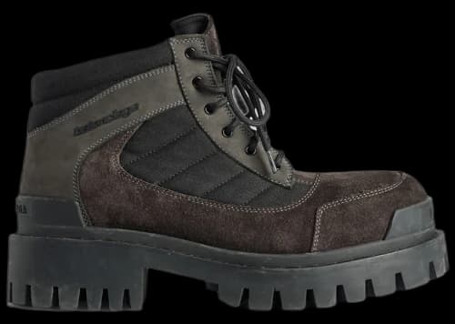Balenciaga Combat Strike Low Boot Brown Black