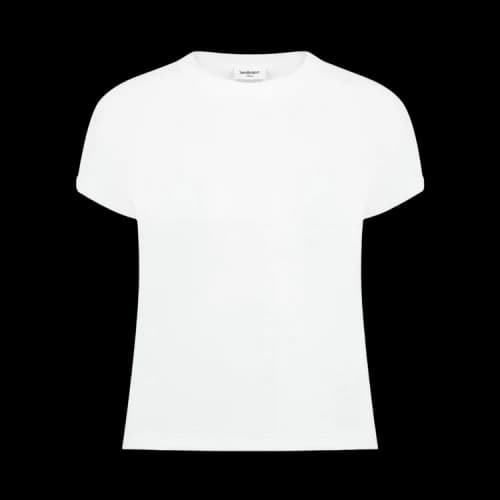 Saint Laurent T-Shirt Manches Courtes Fitte 'Blanc'