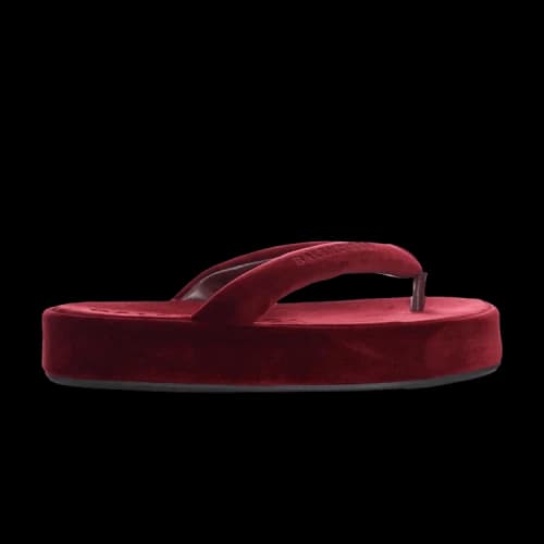 Balenciaga Jet Lag Thong Velvet Flip-Flop 'Burgundy' (Women's)