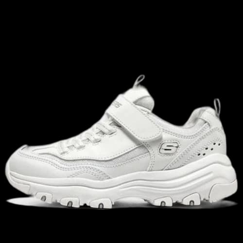 (GS) Skechers D'lites 1.0 Chunky Shoes 'White'