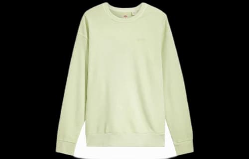 Levis Embroidered Logo Round Neck Long Sleeves Green