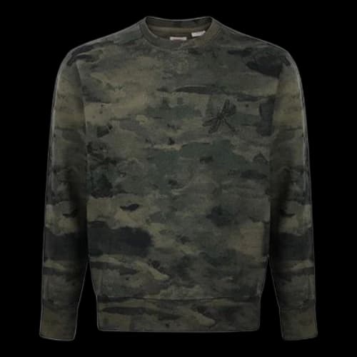 To Be Defined Levis Crew Neck Knitted Casual Pullover Men's Camouflage