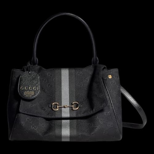 Gucci Paparazzo Medium Top Handle Bag 'Grey Black' (Women's)